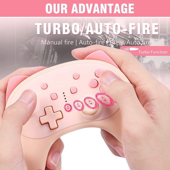 Cute Cat Ears Switch Pro Controller - Picture 3 of 7